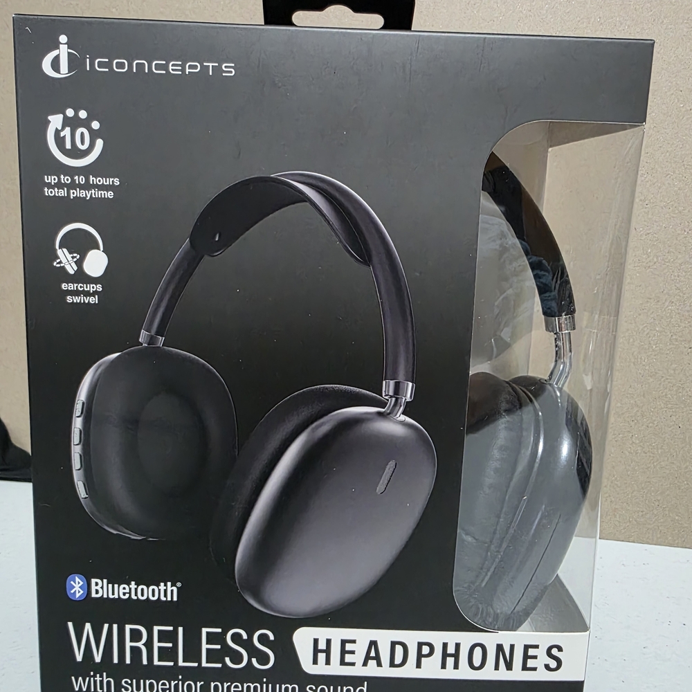 Black Wireless Over-Ear Headphones